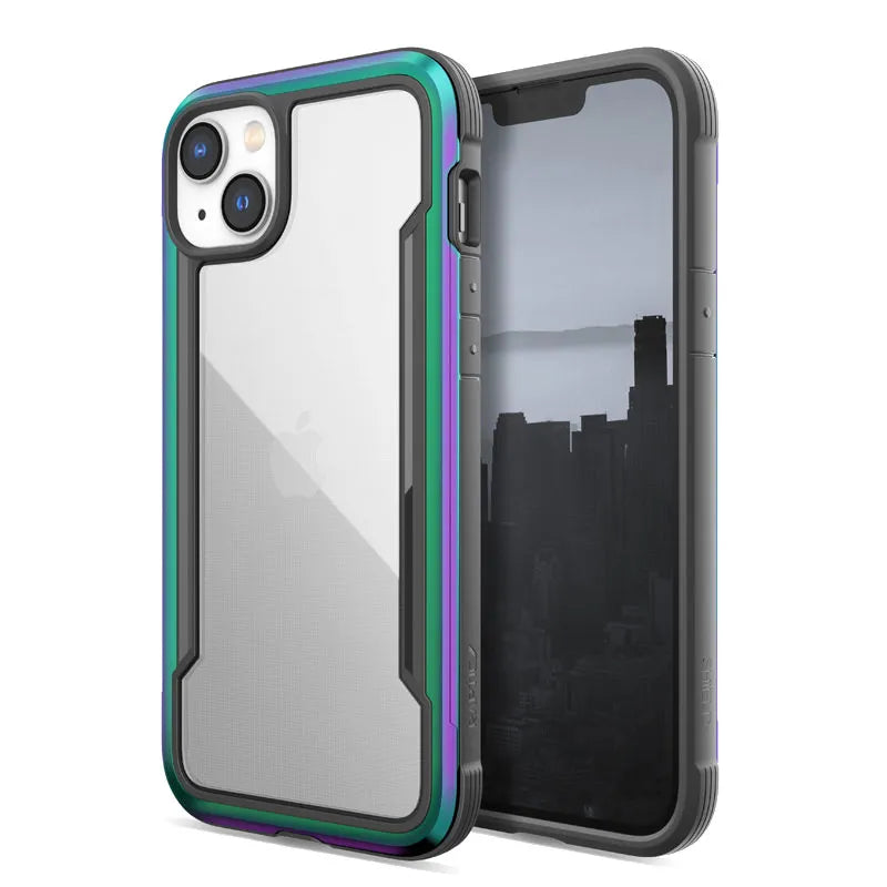X-Doria Raptic Shield - Aliuminio dėklas, skirtas iPhone 14 Plus (atsparus kritimui iki 3m) (perlamutrinis)
