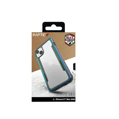 X-Doria Raptic Shield - Aliuminio dėklas, skirtas iPhone 14 Plus (atsparus kritimui iki 3m) (perlamutrinis)