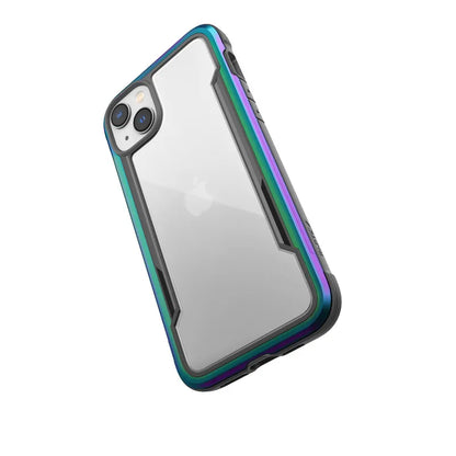 X-Doria Raptic Shield - Aliuminio dėklas, skirtas iPhone 14 Plus (atsparus kritimui iki 3m) (perlamutrinis)