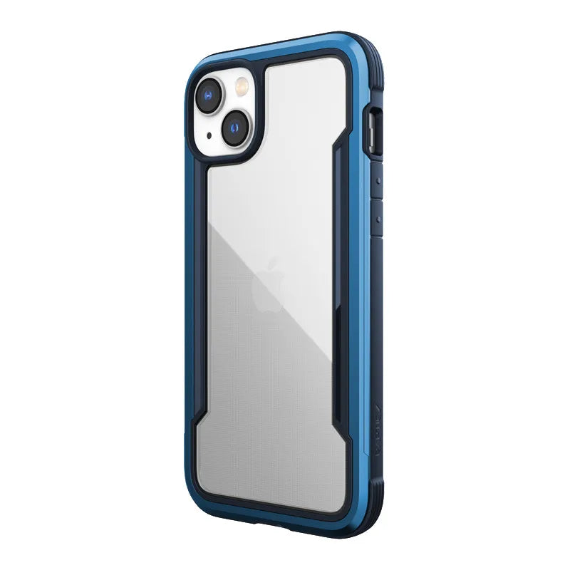 X-Doria Raptic Shield - Aliuminio dėklas skirtas iPhone 14 Plus (Atsparus kritimui iš 3 m) (Jūrų mėlyna)