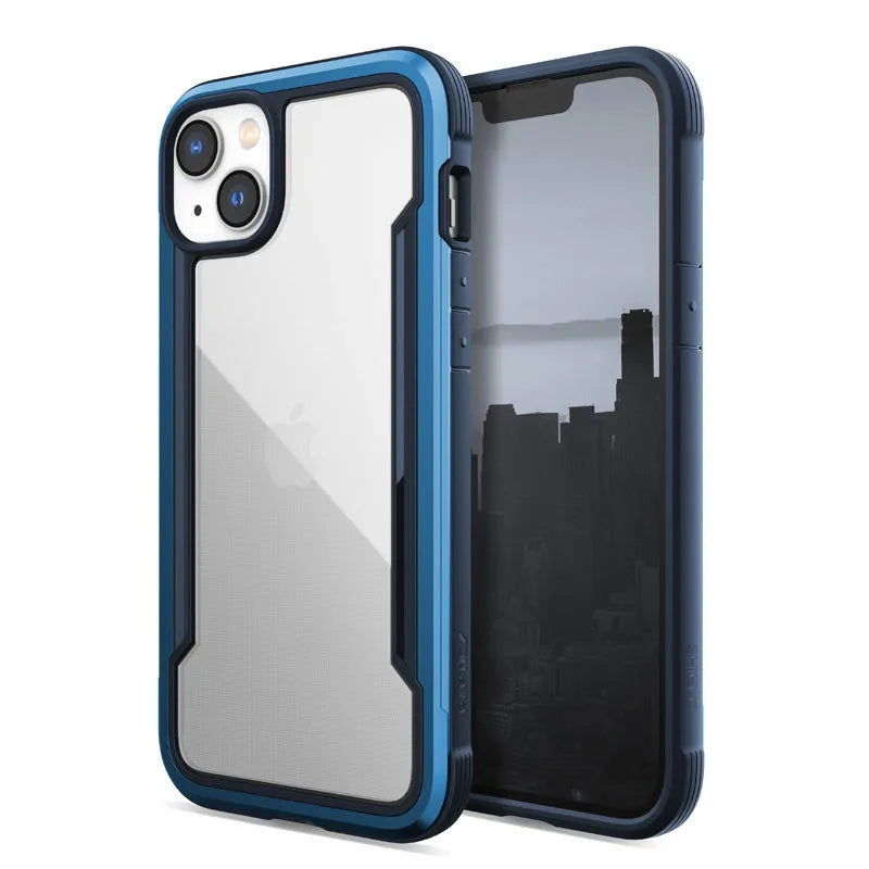 X-Doria Raptic Shield - Aliuminio dėklas skirtas iPhone 14 Plus (Atsparus kritimui iš 3 m) (Jūrų mėlyna)
