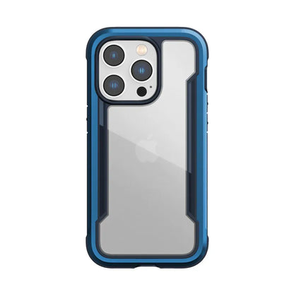 X-Doria Raptic Shield – aliuminio dėklas skirtas iPhone 14 Pro (atsparumas kritimui 3 m) (Marine Blue)