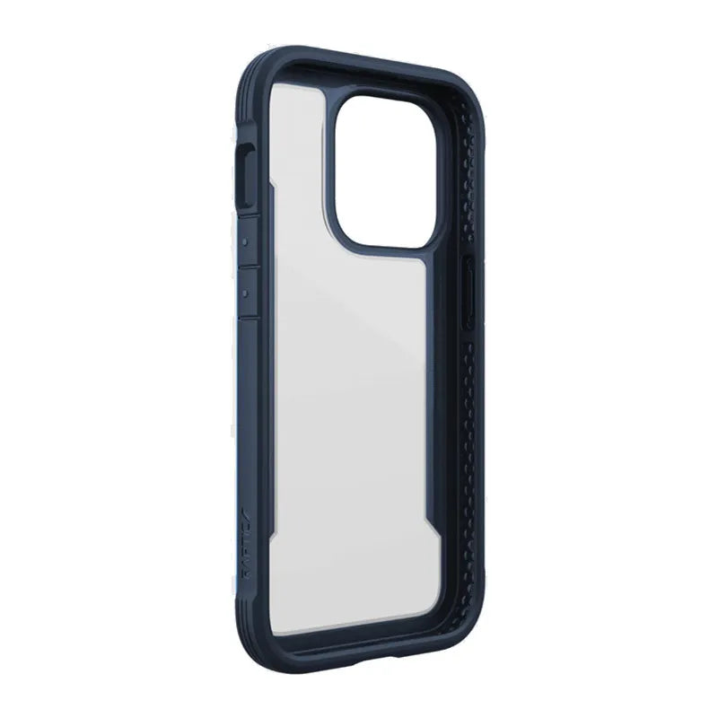 X-Doria Raptic Shield – aliuminio dėklas skirtas iPhone 14 Pro (atsparumas kritimui 3 m) (Marine Blue)