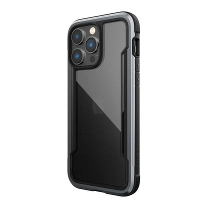 X-Doria Raptic Shield – aliuminio dėklas skirtas iPhone 14 Pro Max (atsparus kritimui iki 3 m) (juoda)