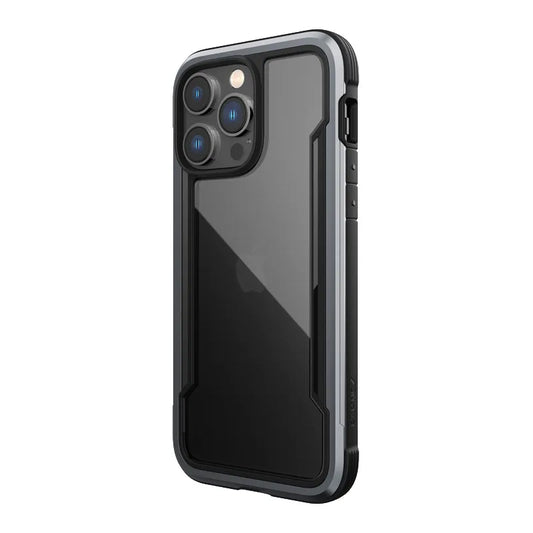 X-Doria Raptic Shield – aliuminio dėklas skirtas iPhone 14 Pro Max (atsparus kritimui iki 3 m) (juoda)