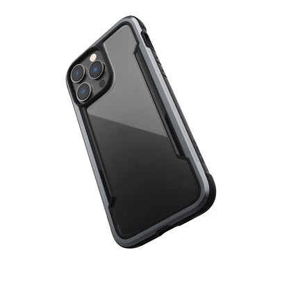 X-Doria Raptic Shield – aliuminio dėklas skirtas iPhone 14 Pro Max (atsparus kritimui iki 3 m) (juoda)