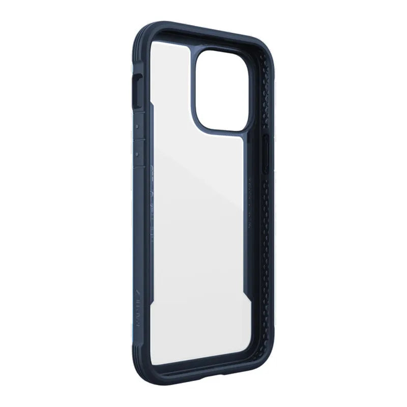 X-Doria Raptic Shield - aliuminio dėklas, skirtas iPhone 14 Pro Max (atsparus kritimui iš 3 m) (Marine Blue)