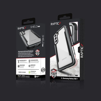 X-Doria Raptic Shield Pro - "Samsung Galaxy S22+ 5G" dėklas (antimikrobinė apsauga) (juodas)