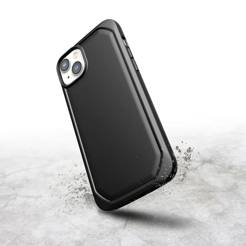 X-Doria Raptic Slim - Biologiškai skaidomas dėklas iPhone 14 Plus (juodas)