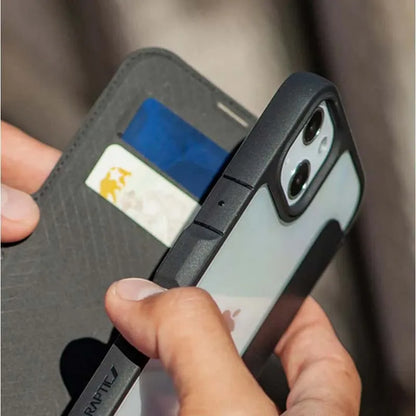 X-Doria Raptic Urban Folio - atveriamas dėklas iPhone 14 Plus (juodas)