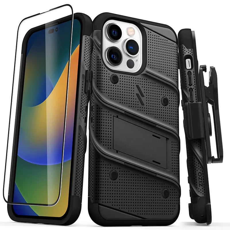ZIZO BOLT serija – dėklas, skirtas „iPhone 14 Pro Max“ (juodas)