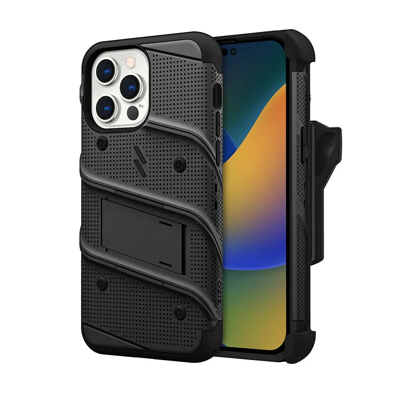 ZIZO BOLT serija – dėklas, skirtas „iPhone 14 Pro Max“ (juodas)