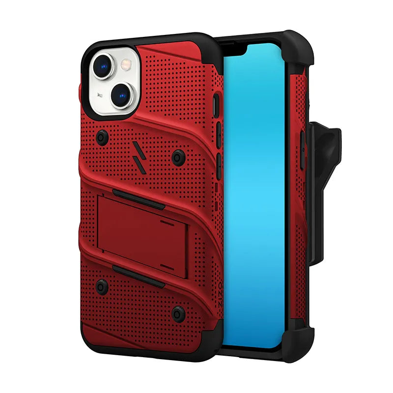 ZIZO BOLT serija - dėklas, skirtas „iPhone 14“ (raudona)