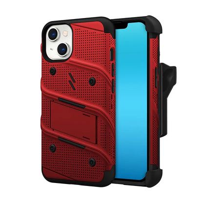 ZIZO BOLT serija - dėklas, skirtas „iPhone 14“ (raudona)