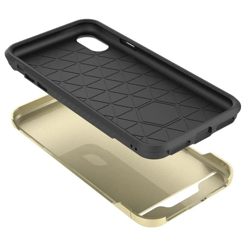 Zizo Star Diamond hibridinis dėklas, skirtas „iPhone X“ (aukso/juodos spalvos)