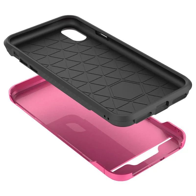 Zizo Star Diamond Hibridinis dėklas skirtas iPhone X (rožinė/juoda)